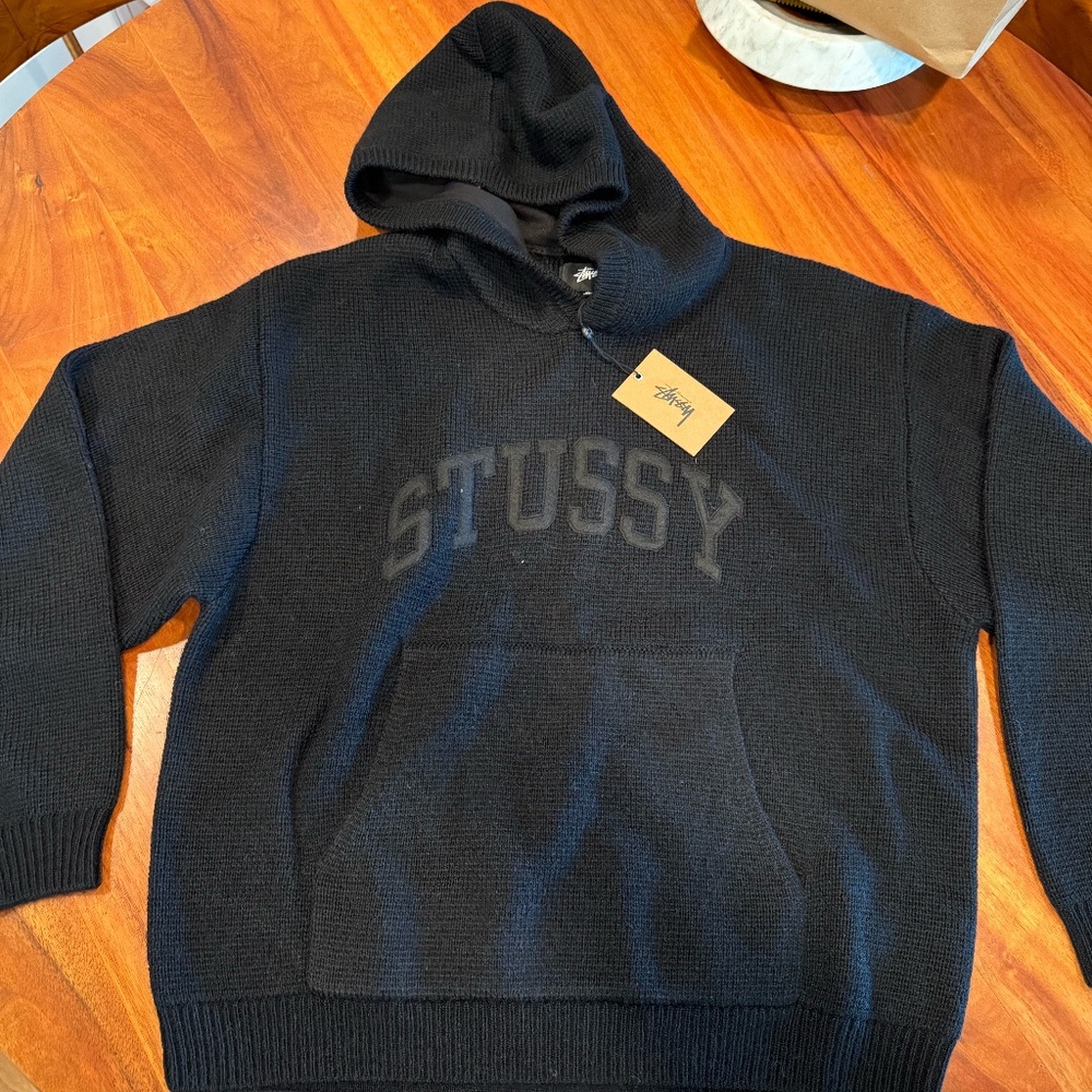 Stussy Felt Patch Knit Hoodie - Alpaca / Wool / Acrylic